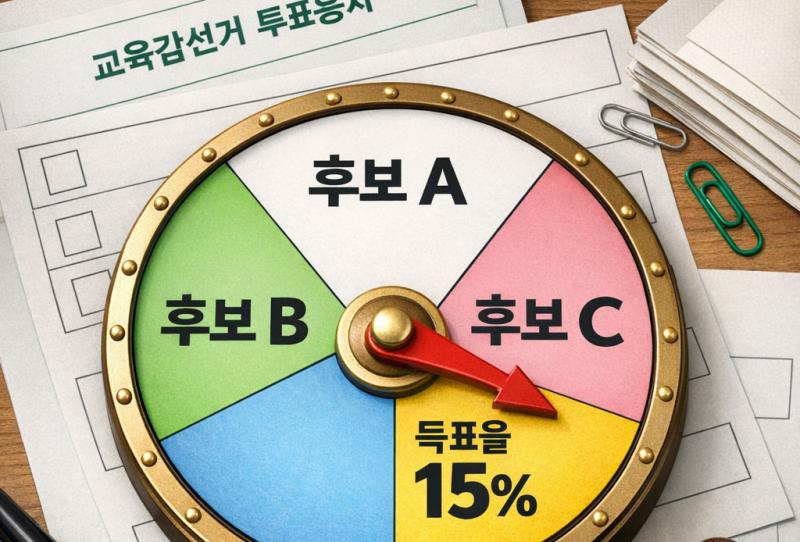 3명 출마 모든 교육감 선거에서 3위 후보까지 15% 이상 득표하게되는 이유는?